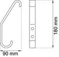 Habo hattekrog sort stål 180 mm